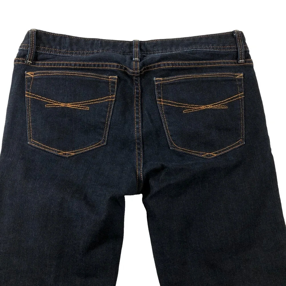 Gap Jeans‎ Women 28/6 Denim Blue Dark Wash Rinse Straight Low Rise Stretch 31x26